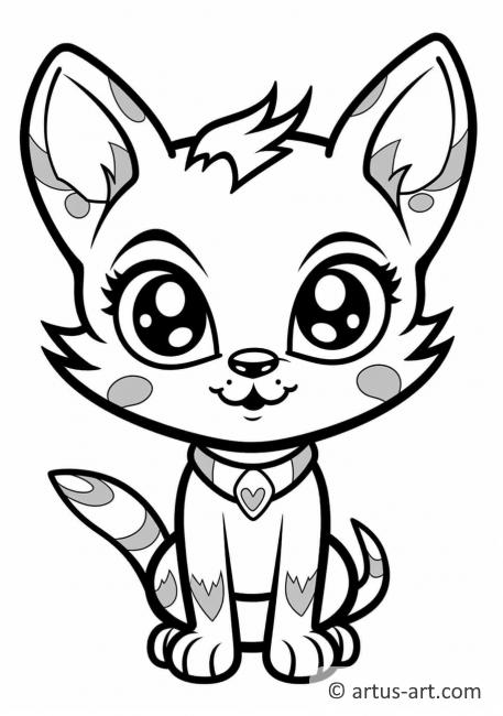 Wild cat Coloring Page For Kids